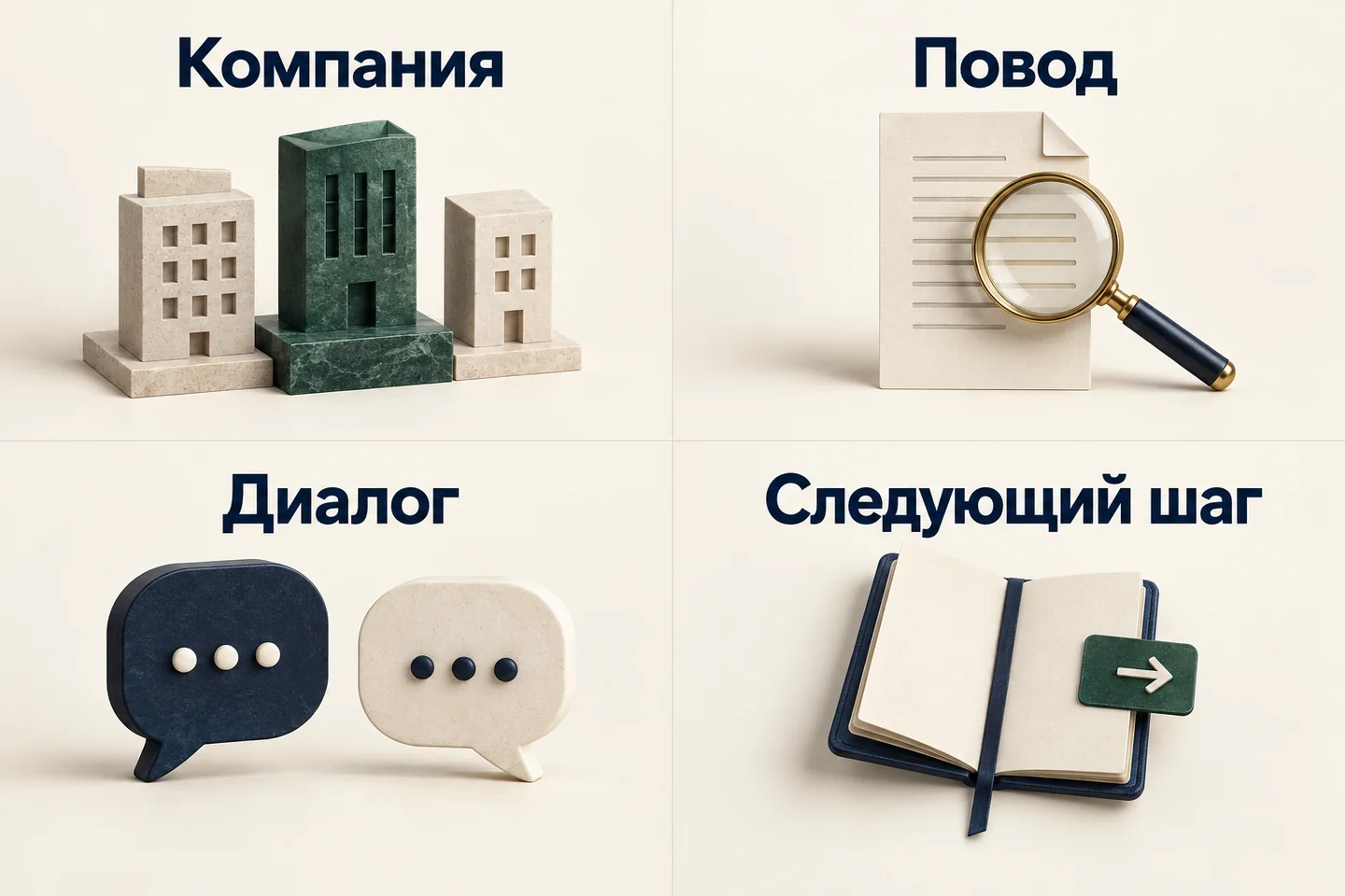 Четыре составляющие аутрича: компания, повод, диалог и следующий шаг