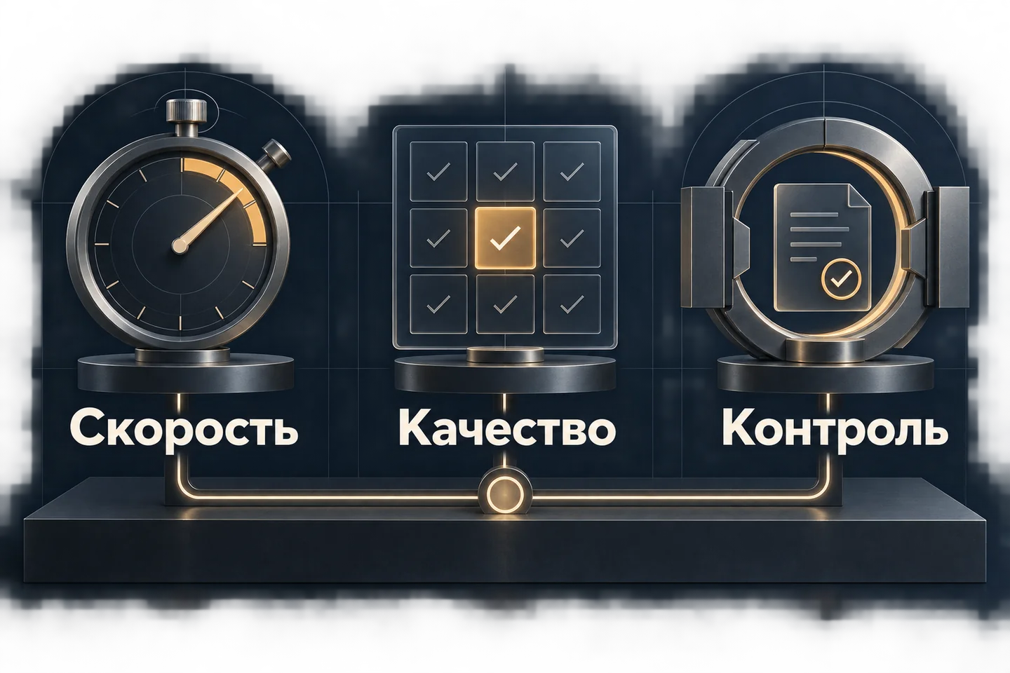 Три равноправные опоры оценки агента: скорость, качество и контроль